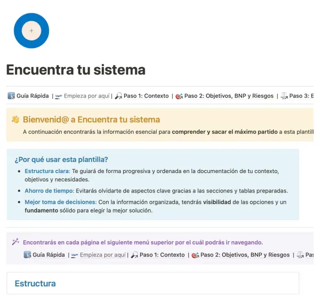 Inicio de Encuentra tu sistema